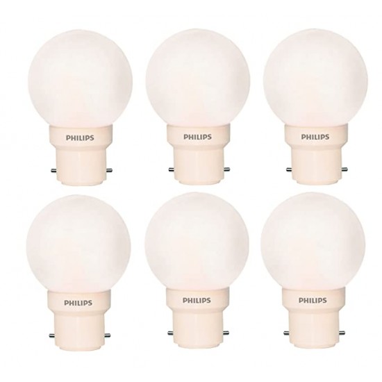 PHILIPS 0.5 watt B22 LED Deco mini (White, Pack of 6)