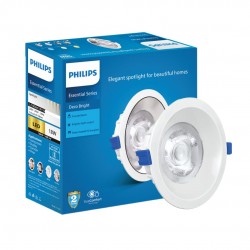 PHILIPS 18 Watt White Reflector LED Ceiling COB Round Spot Light with Focused Beam | Cut Out: 138mm | Warm White Deco Bright