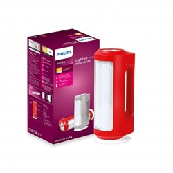 Philips Helio 5-Watt Multi-Functional Emergency Rechargeable LED Lantern (Red) | 3 Lighting Modes and Dimmability Brightness Control Method | 2200 mAH Battery