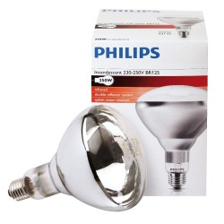 PHILIPS Infrared Lamp BR125 IR 250W E27 230-250V / IR Heating Lamp / Food Warmer Lamp 