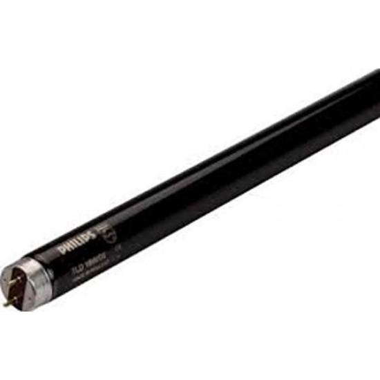 PHILIPS Luminescence Stage, UV Inspection BLB Fluorescent Tubelight 18W (2 ft, Black, G5, Complete set with Choke)