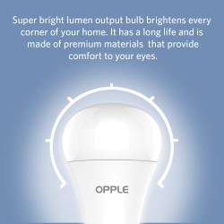 OPPLE LED Light Bulb B22 BASE, 9W (75-Watt Equivalent) Cool DayLight