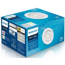 PHILIPS 5-watt SlimStar Tiltable COB LED Spot Ceiling Light (Warm White)