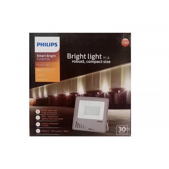 Philips 30W Smartbright Slim Led Flood Light, Warm White (BVP102)