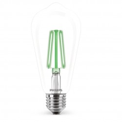 PHILIPS 4-watt E27 ST64 LED Glass Amber Filament Bulb (Green)