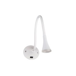 PHILIPS 3 Watt Aluminium Bedside Light (White) 48042 