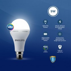 Philips 9-Watt B22 LED Inverter Emergency Bulb (Cool Day Light)