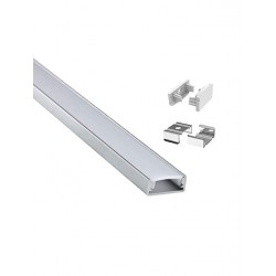 OrangeVolt Aluminium Profile/Channel For Led Light Strips 1 Metre Each Profiles With End Caps Included (Metal)