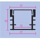 ORANGEVOLT Aluminium Rectangular Conciled LED 1Meter Profile Channels with Diffused Cover, End Caps and Mounting Clips for LED Strip Light 