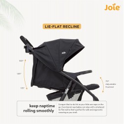 Joie Muze Full Featured Baby Stroller - Compact Fold Baby Pram with 5-Point Harness, Travel System Compatible, Lie-Flat Recline and Suitable for Birth to 15kg/(Birth - 36 months)