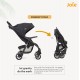 Joie Muze Full Featured Baby Stroller - Compact Fold Baby Pram with 5-Point Harness, Travel System Compatible, Lie-Flat Recline and Suitable for Birth to 15kg/(Birth - 36 months)