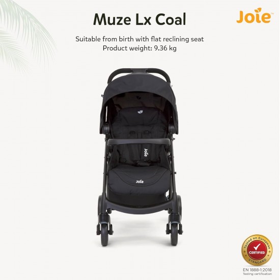 Joie Muze Full Featured Baby Stroller Compact Fold Baby Pram with 5 Point Harness Travel System