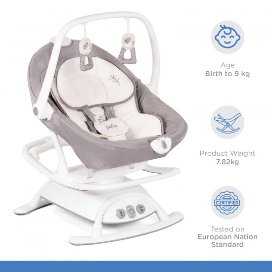 Joie Sansa Baby Automatic Swing - Multi-Motion Soother, Infant Bouncer, Baby Rocker and Napper for Newborns (Birth to 9kg)