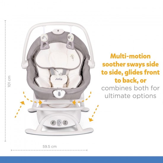 Joie Sansa Baby Automatic Swing - Multi-Motion Soother, Infant Bouncer, Baby Rocker and Napper for Newborns (Birth to 9kg)