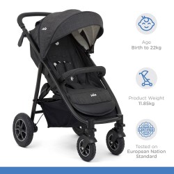 Joie Mytrax Baby Stroller- Pram for Kids with Automatic fold Lock, Suitable from Birth with Flat Reclining Seat