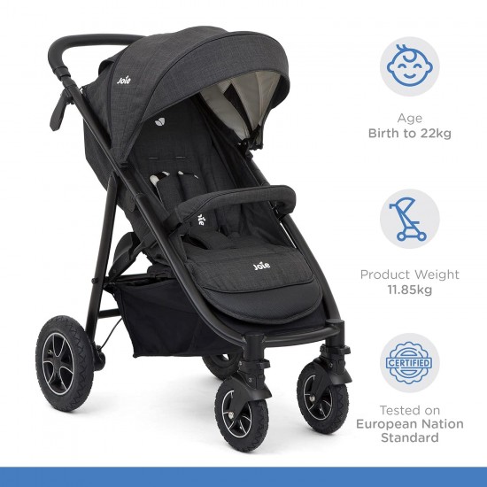 Joie Mytrax Baby Stroller Pram for Kids with Automatic fold Lock Suitable from Birth with Flat