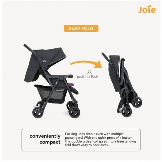 Joie Mytrax Baby Stroller- Pram for Kids with Automatic fold Lock, Suitable from Birth with Flat Reclining Seat