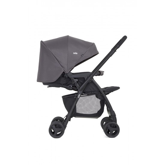 Joie Mirus Lightweight Baby Stroller-Pram with Reversible Handle, Hand Brake and One-Hand Fold, Buggy for Kids 0-2 Years(Upto 17.5 Kg), Ember, 1 Count(Pack of 1)(S1703Aaemb000), Black