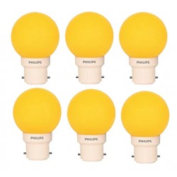 PHILIPS 0.5 watt B22 LED Deco mini (Yellow, Pack of 6)