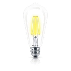 Philips 8-Watt E27 LED Glass Bulb (ST64, Warm White)