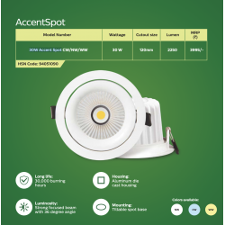 Philips 30W AccentSpot COB Downlight