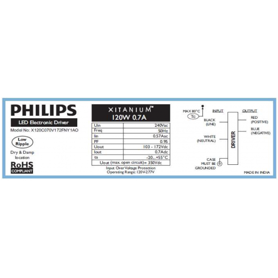 Philips Xitanium 120W 0.7A 240V OEM Driver