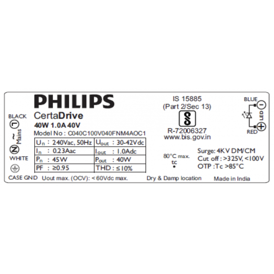 Philips CertaDrive 40W 1A 40V - 929003423606