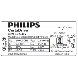 Philips CertaDrive 30W 0.7A 40V LED Driver