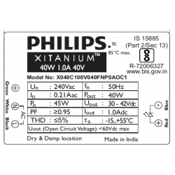 Philips XITANIUM 40W 1.0A LED Driver