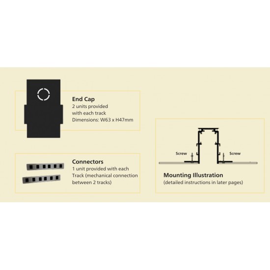 582097 TrimlessTrack 2M For Philips Webber Magnetic Track